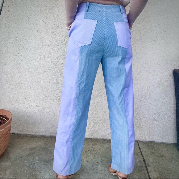 Papermoon Blue and Lavender Wide Leg Pants - Picture 5 of 8